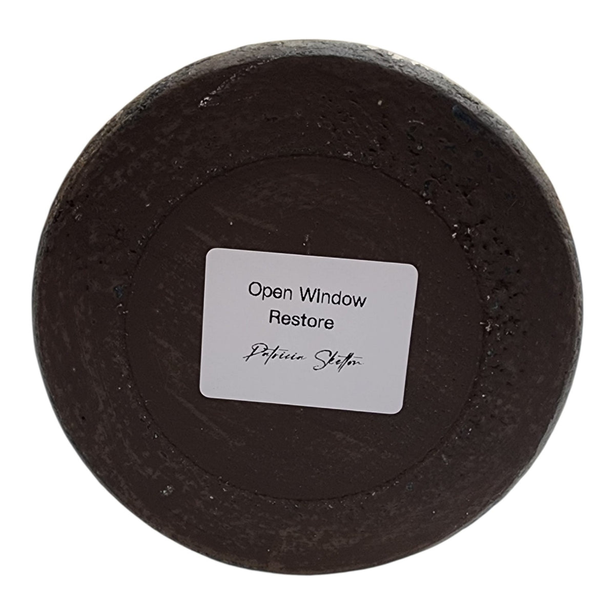 Open Window Restore Patricia Skelton studio label on finial base