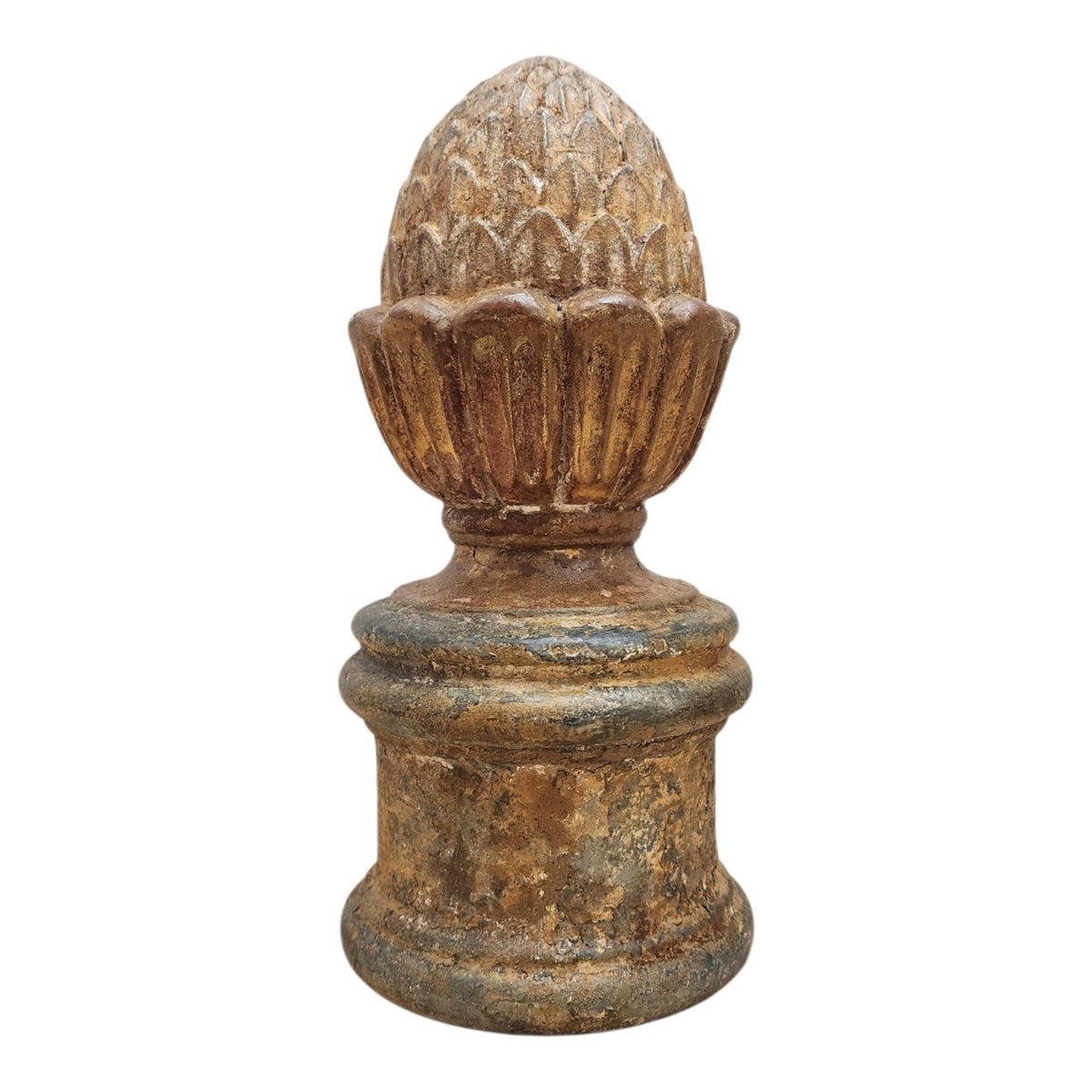 Hand-finished wood artichoke finial by Open Window Restore