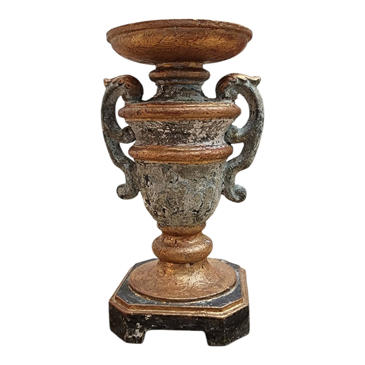OWR hand-painted pedestal urn front view