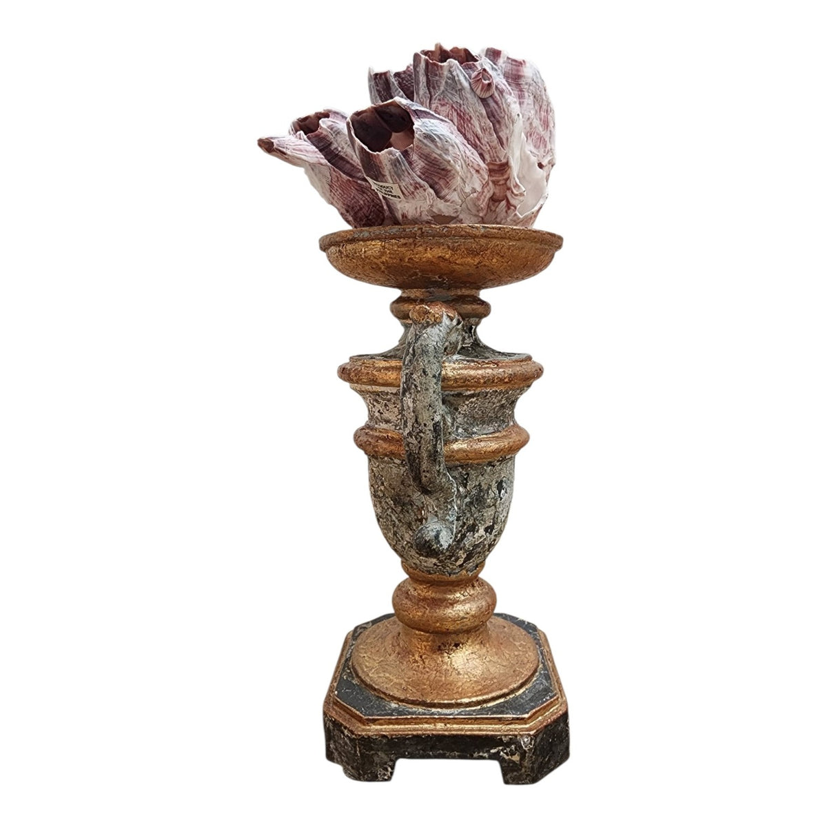 OWR pedestal urn side view with barnacle cluster