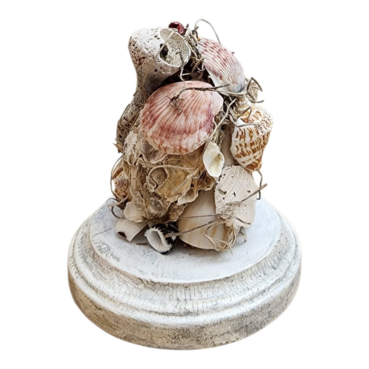 Shell topiary reverse view on OWR hand-painted base