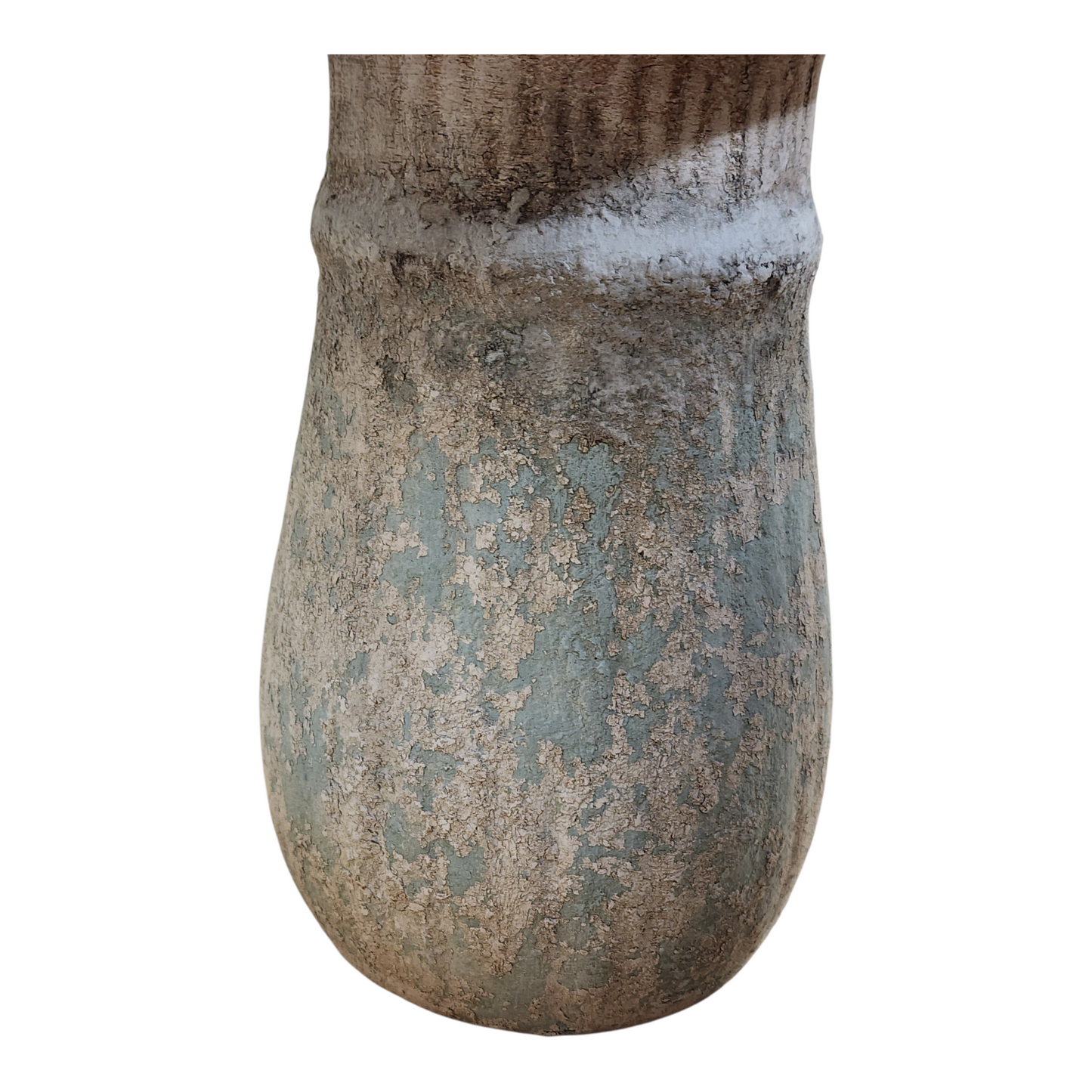 Large Sculptural Ceramic Mushroom Objects | Aged Mineral Patina Finish (Set of 2)