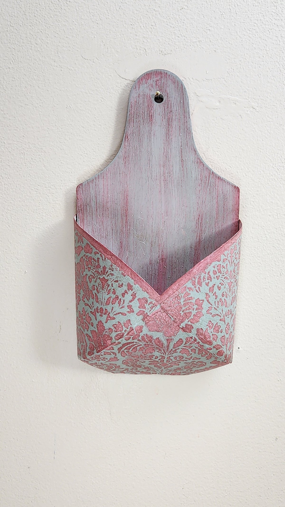 Rose & Verdigris Wall Pocket | OWR Hand-Finished