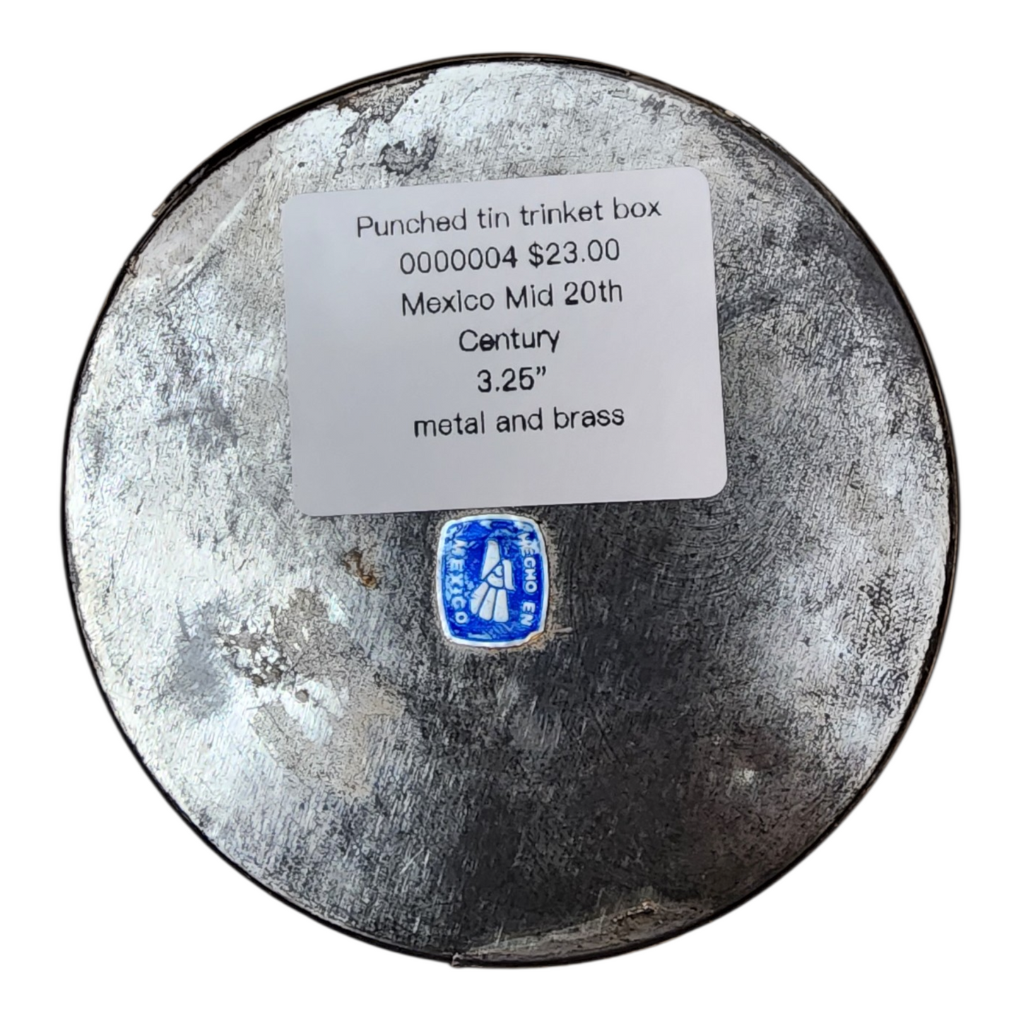 Punched tin trinket box
