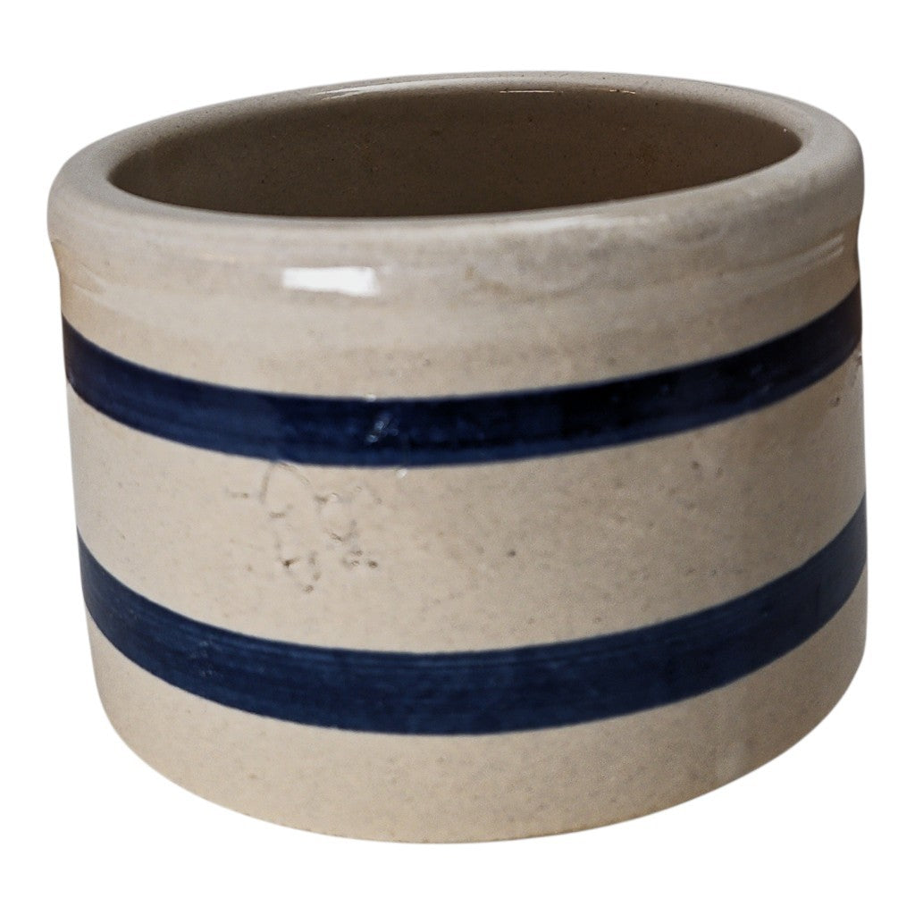 Vintage Robinson Ransbottom #303-A Blue-Banded Stoneware Crock
