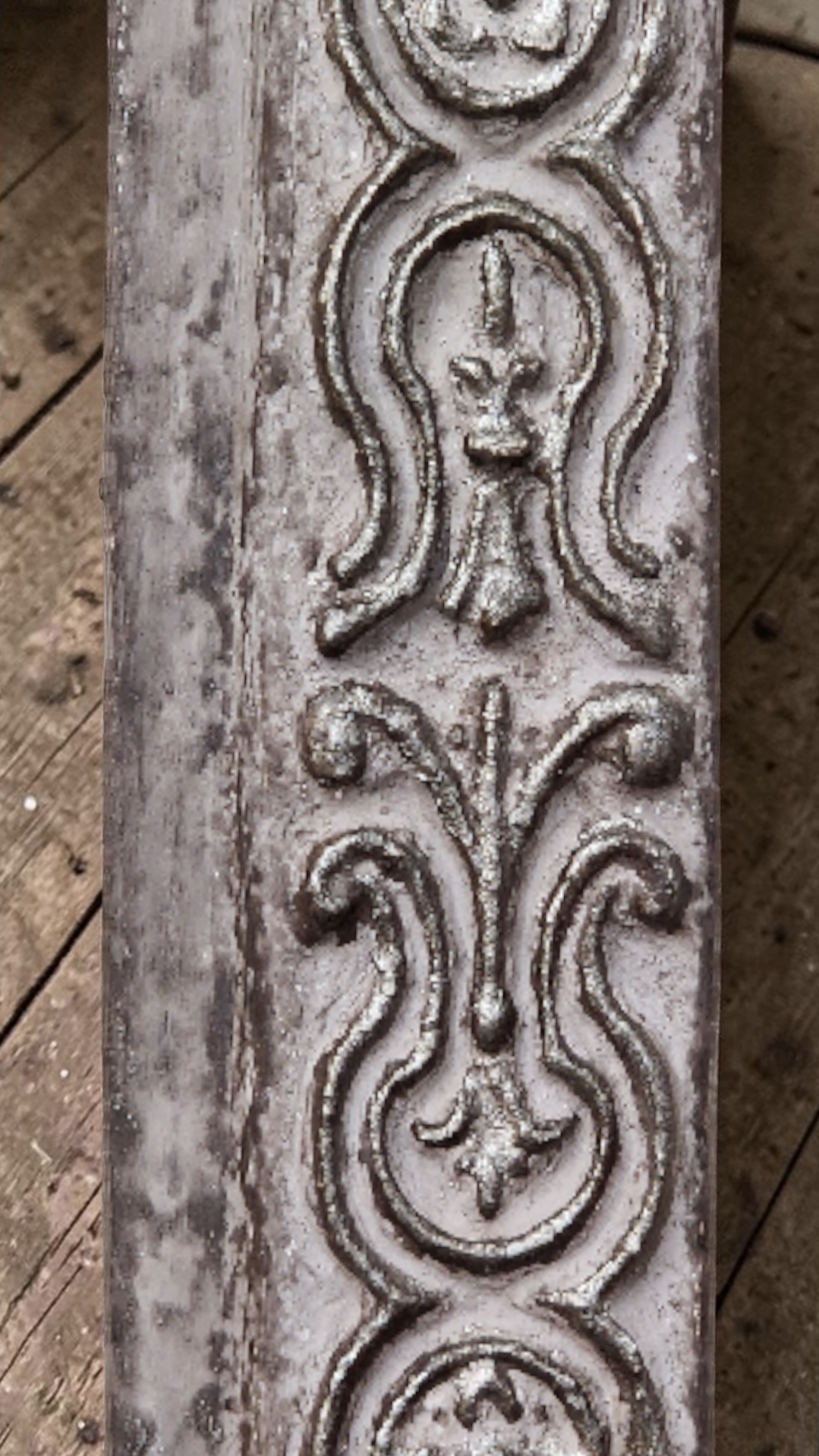 European Patina Mirror | Hand-Painted Ornate Frame