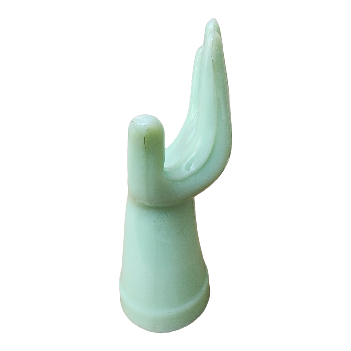 Jadeite glass ring holder