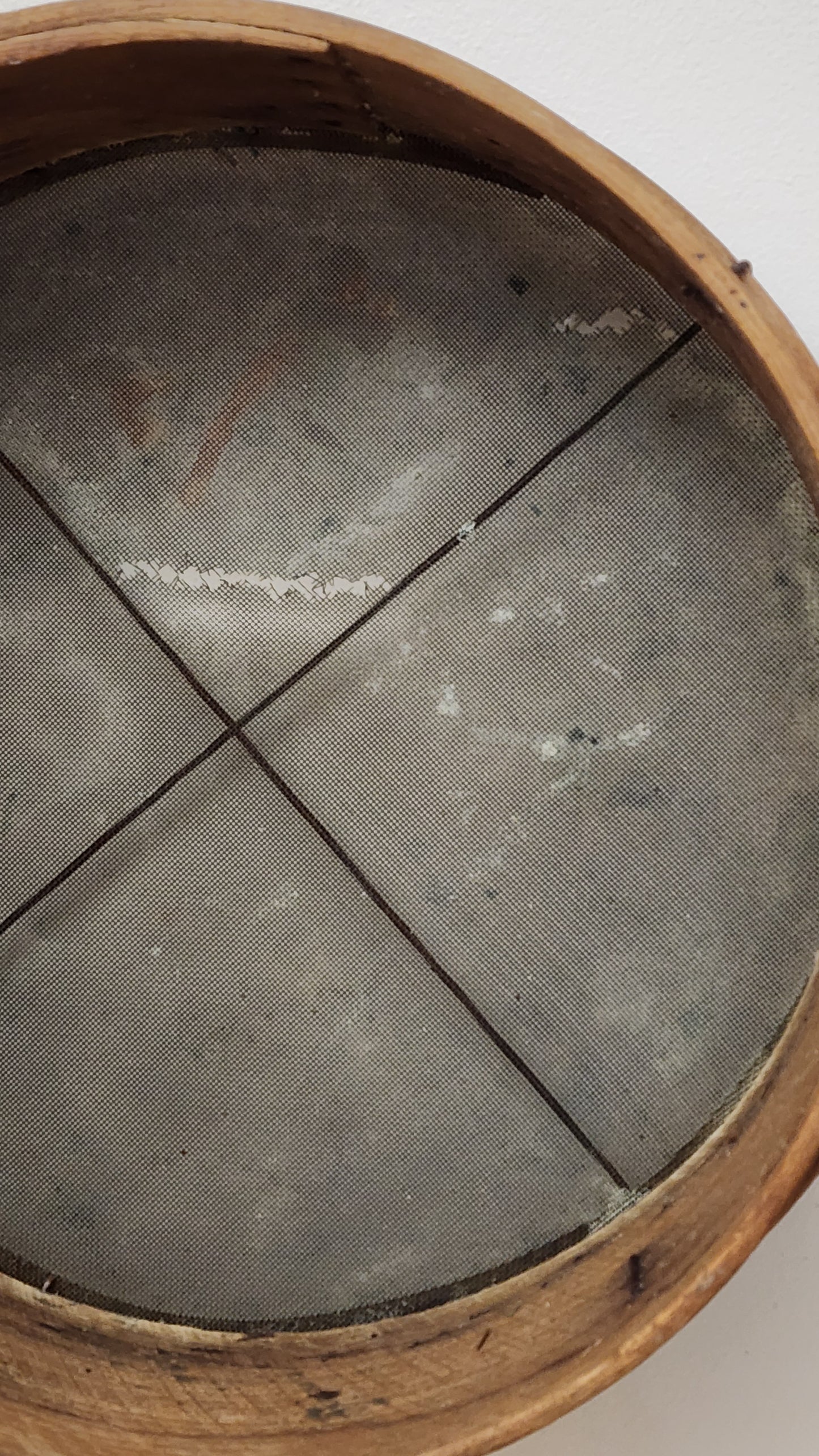 Vintage Wooden Flour Sifter with Wire Mesh | Rustic Farmhouse Kitchen Decor