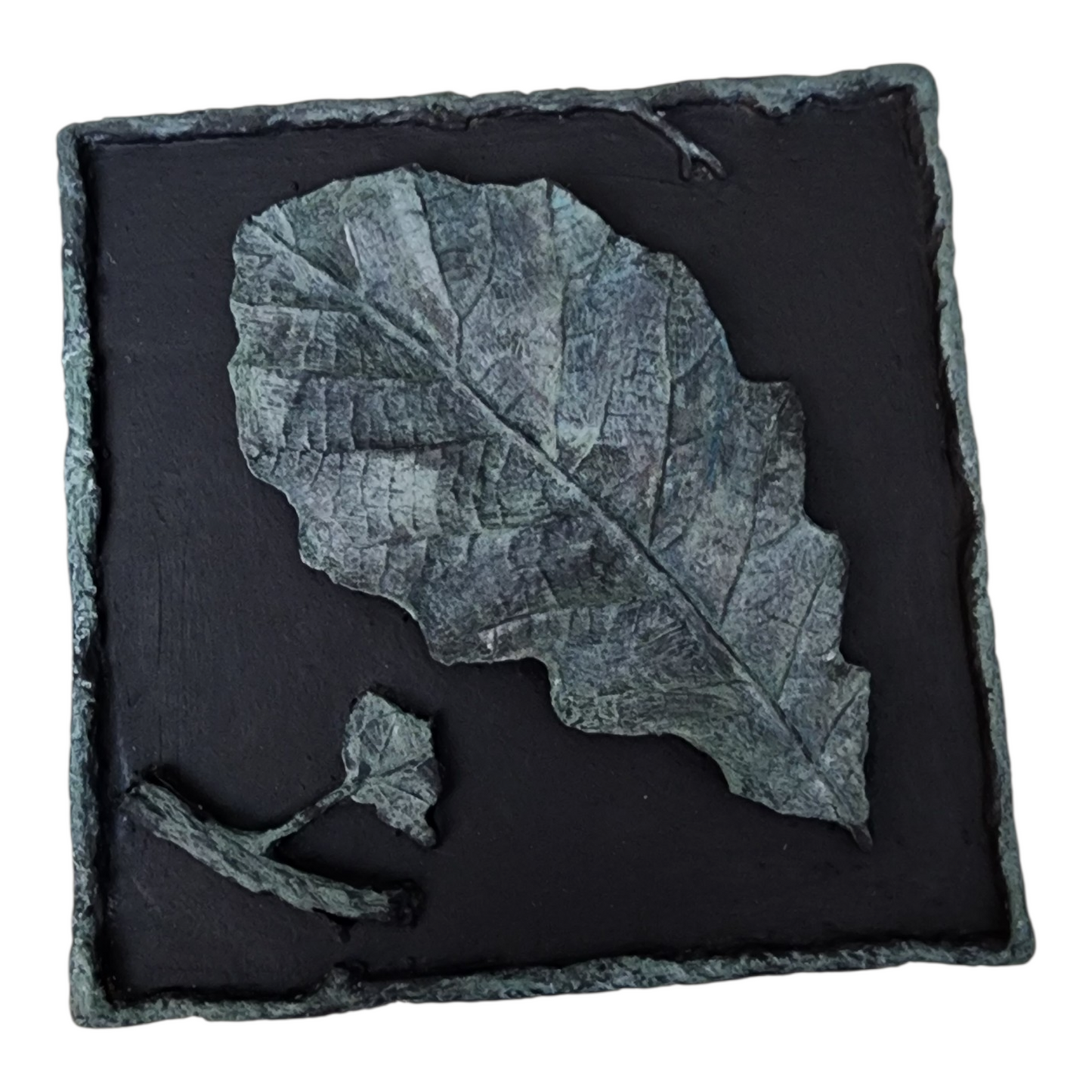 Pressed Botanical Relic Box 2 – Handcrafted Textural Leaf Art