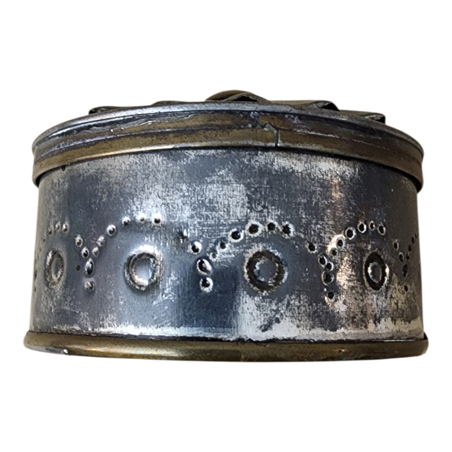 Punched tin trinket box