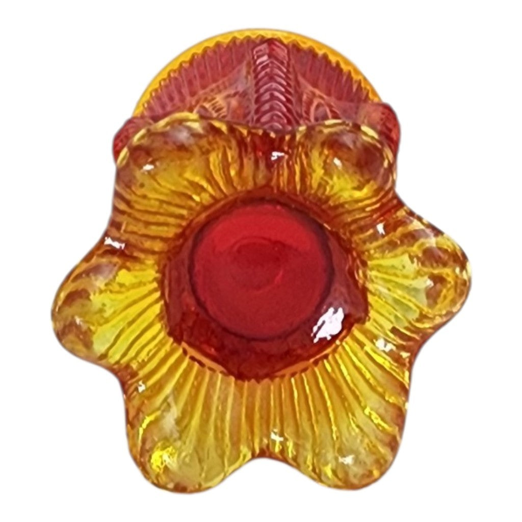 Vintage Degenhart Amberina Glass Toothpick & Match Holder